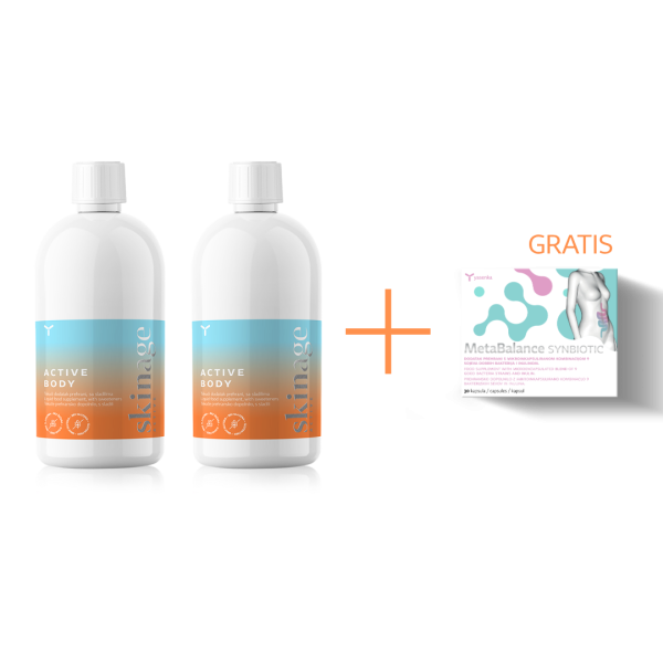 2 x Skinage Active Body 500 ml+ MetaBalance GRATIS